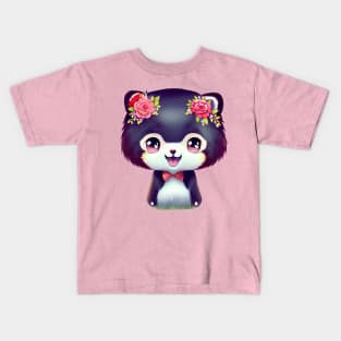 Cute kawaii panda bear Kids T-Shirt